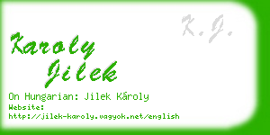 karoly jilek business card